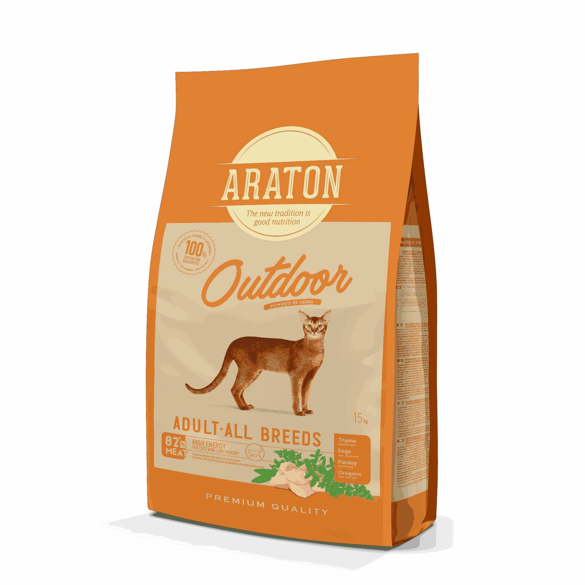 ARATON Cat Outdoor Adult Poultry and turkey 15 kg